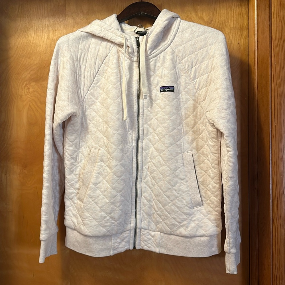 Patagonia Organic Cotton Quilt Hoodie “Dyno White” Color